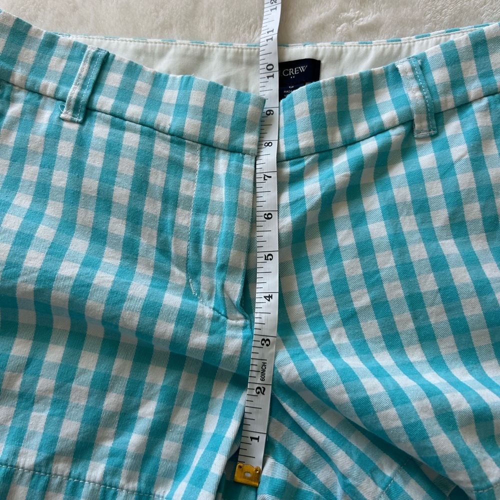 J.Crew Blue Gingham Shorts Size 6 Cotton Summer Preppy Casual - Picture 11 of 12